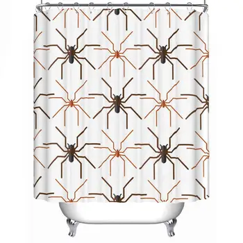 

Spider Web Silhouette Arachnid Fear Seamless Pattern Scary Animal Design Nature Insect Danger Horror Halloween Waterproof Shower