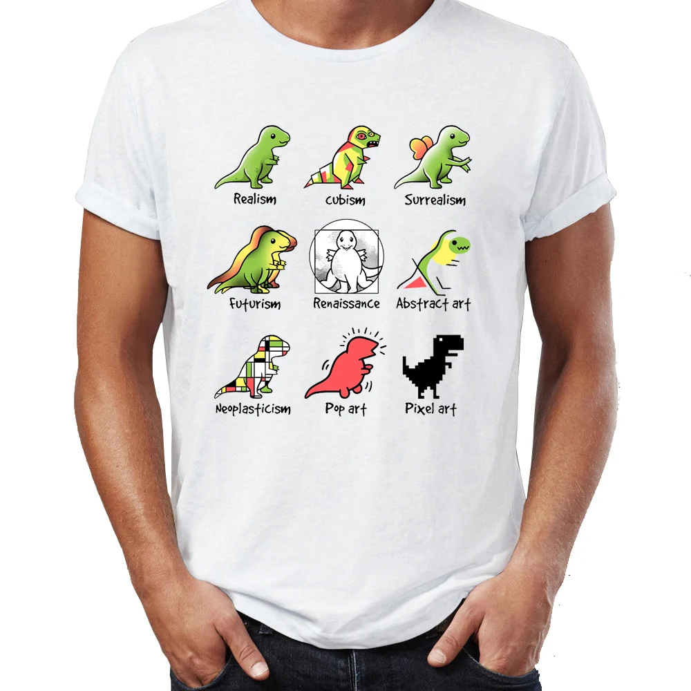 2019 Модная креативная графическая футболка разных типов t Rex Artsy Awesome Artwork PrintedMan