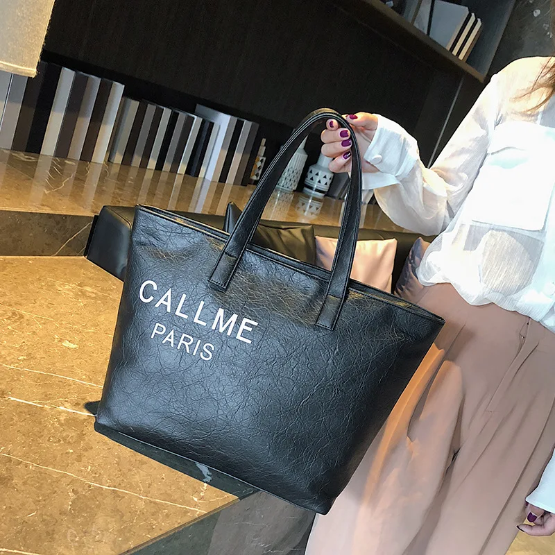 

2018 Winter New Style Fashion Retro Tote Bag Fashion Casual Large-Volume Shoulder Bag Women's Handbag-