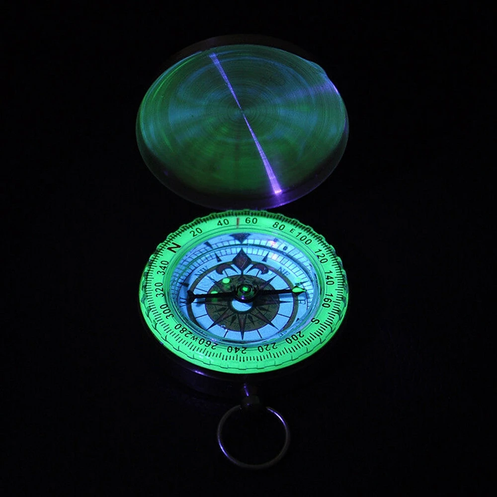 Pocket Watch Style Compass Luminous Outdoor Camping Hiking Navigation High Sensitivity Stability for Rugged Area SP2496