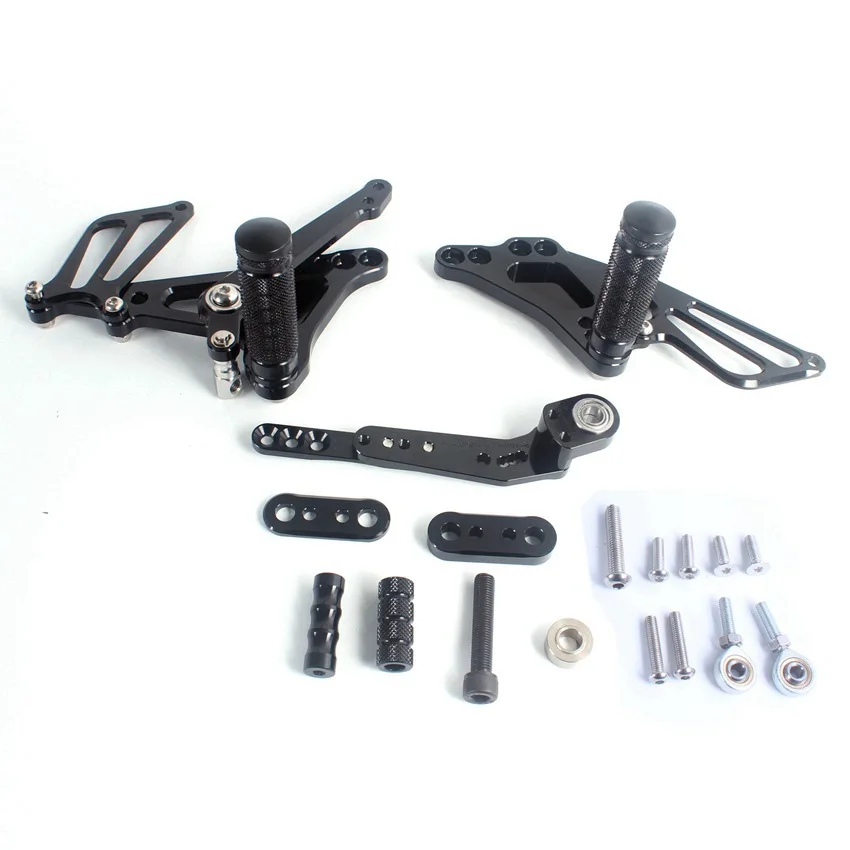 CNC Алюминий для Suzuki GSXR1000 2009 2010 K9 Регулируемый педали блок подставка для ног черный