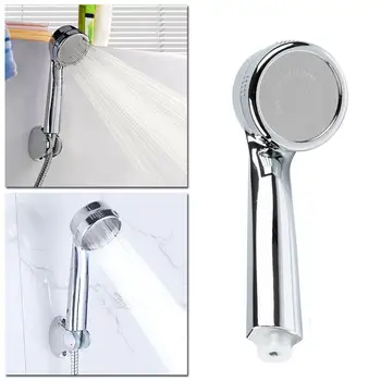 

Double-sided Dual Function Shower Head Water Saving Round ABS Chrome Booster Bath Shower High Pressure Handheld Hand Shower
