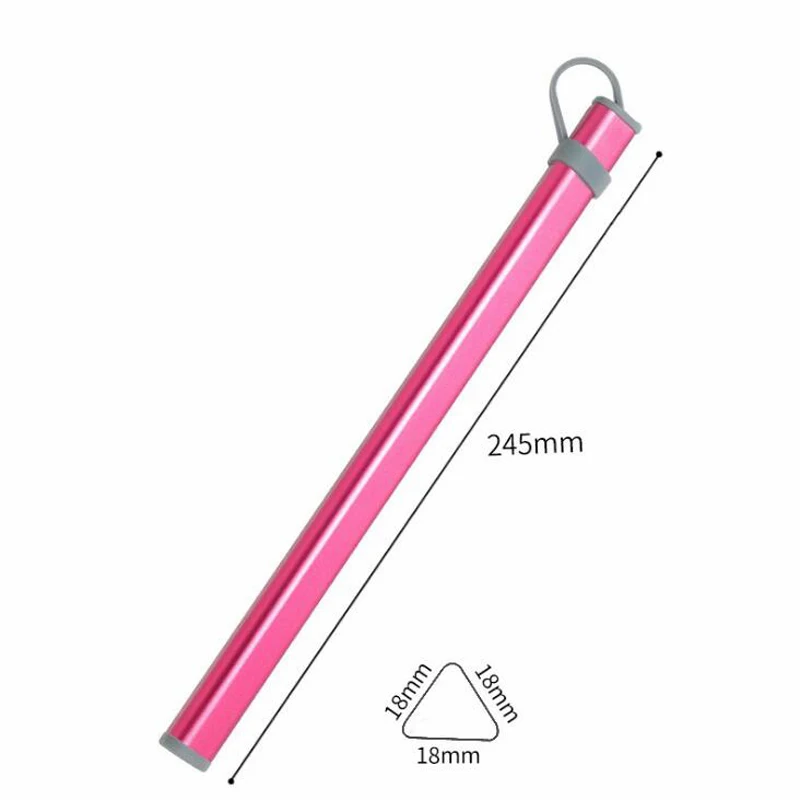 pink Открытый Титан круглые квадратные палочки для еды с алюминиевой крышкой трубки кемпинг Пикник путешествия детская посуда столовые приборы - Цвет: pink