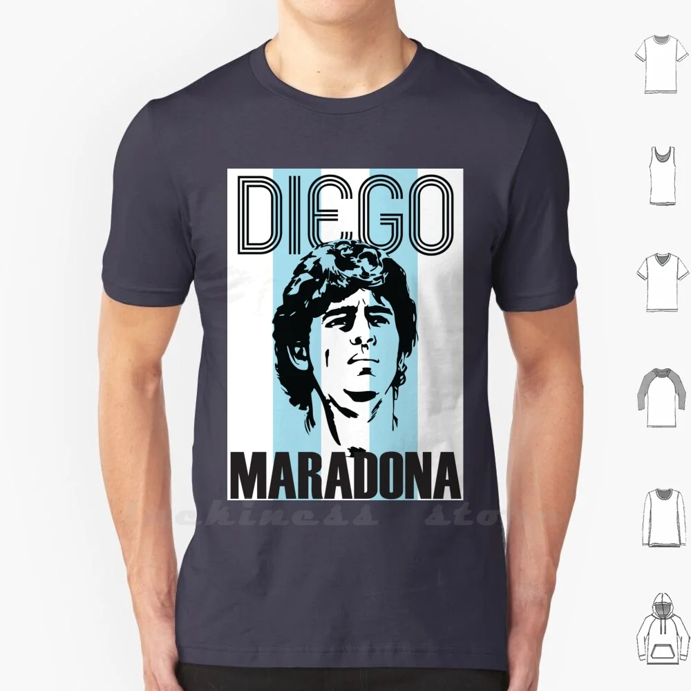 Maglietta Diego 6Xl Cotton Cool Tee Football Soccer Argentina God Goal Dribble Winner Napoli Maradona Magic Wizard Legend Scorer