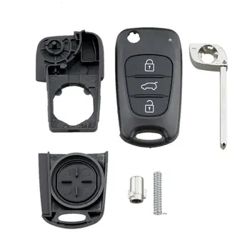 

3 Buttons Remote Folding Key Shell Case Fob For Hyundai I20 I30 IX35 I35 Uncut Key Cover Fob Case Key protector