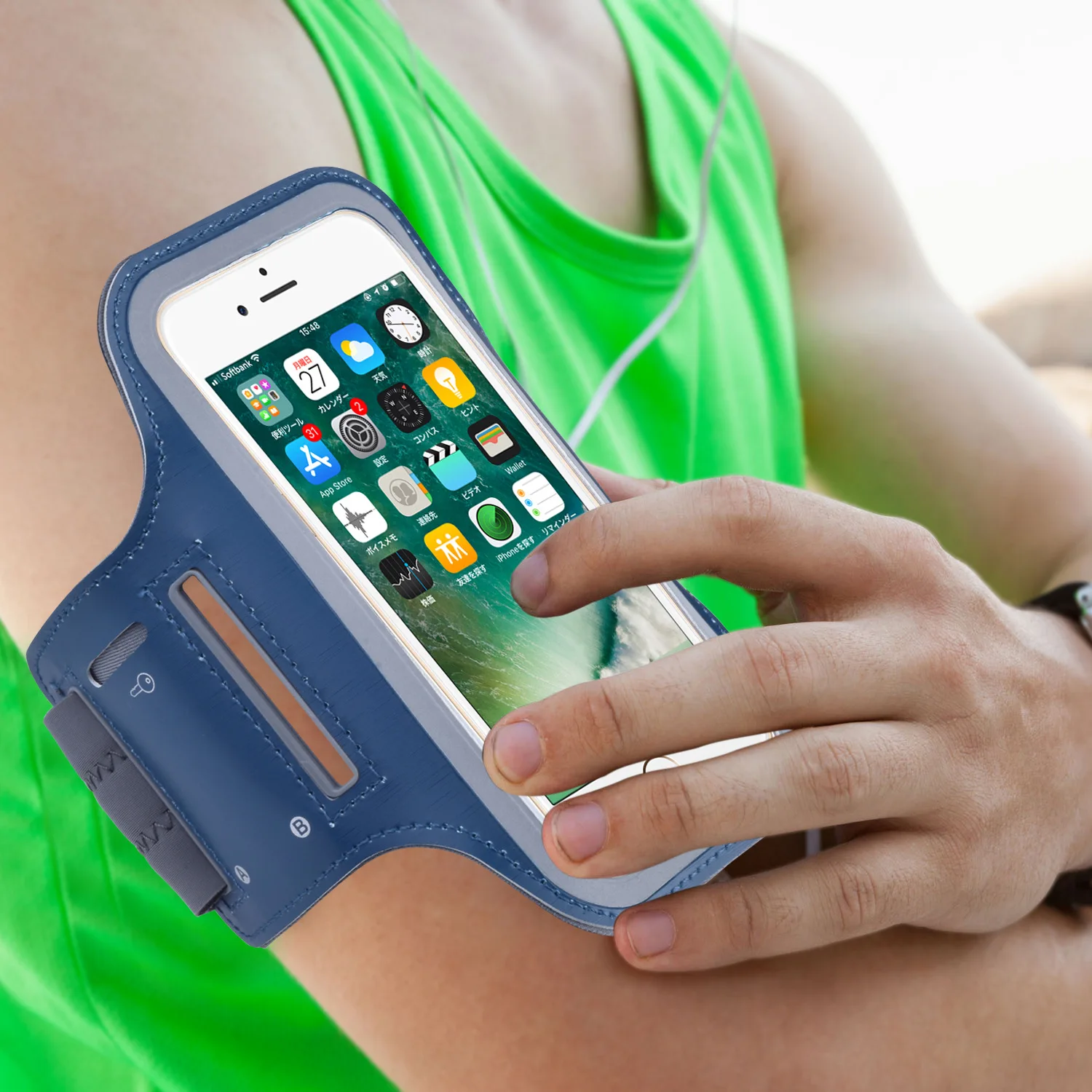 

Sports Mobile Phone Arm Belt Outdoor Fitness Running Arm Bag Made in Submersible Material Arm Wrist Bag-