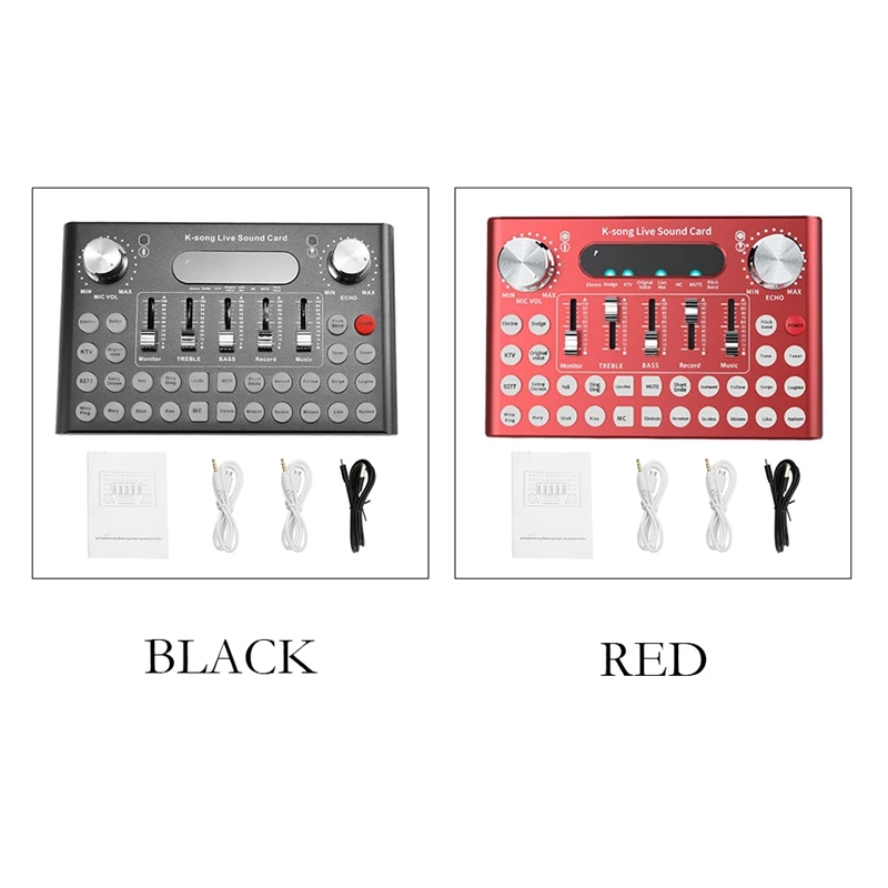 Профессиональная звуковая карта Микрофон с голосом и мелодией аудио Usb гарнитура развлечения караоке пароварки K-Song Live Sound Card F007(Blac