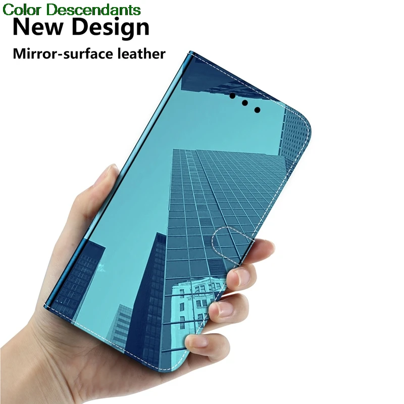 Зеркальный чехол для samsung Galaxy A50, стильный чехол-книжка A50, кожаный флип-кошелек, чехлы для телефонов samsung A50, A 50, A505F, A505, полный корпус