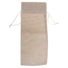 Прямая поставка деревенский натуральный джут Конопля Мешковина шнурок вино чехол для бутылки многоразовый Декор посылка упаковка подарок
