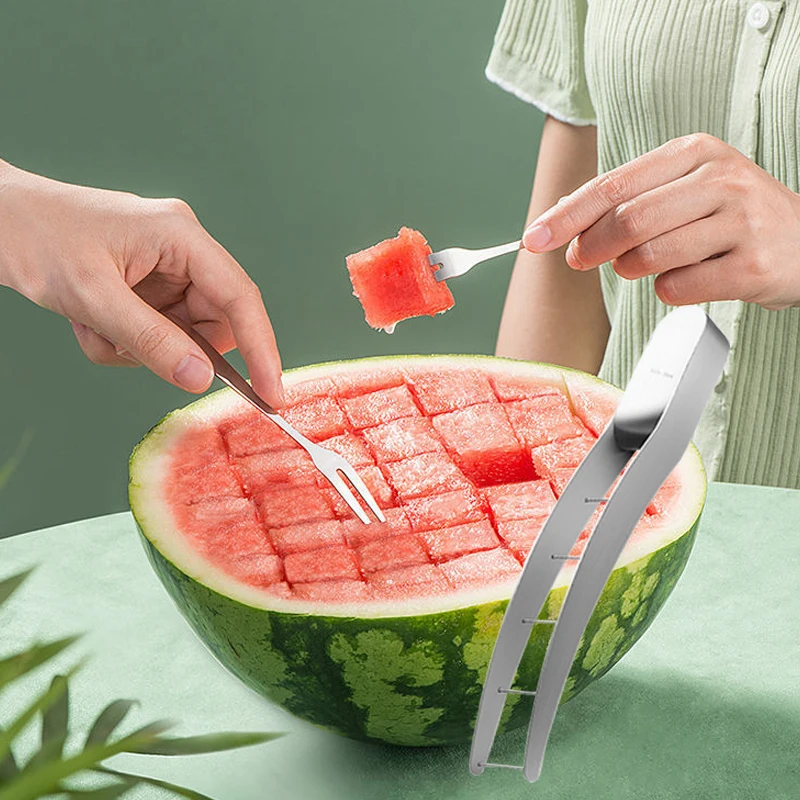 Generic (A)Watermelon Cutter Cutting Tools Steel Fruit Slicer