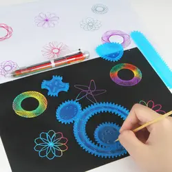 Детская живопись Рисование со спирографом игрушки устройство для блокировки колеса Рисование Искусство аксессуары креативный набор