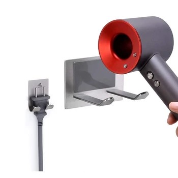 

2Pack Wall Mounted Hair Dryer Holder Set -Self Adhesive Stainless Steel Hair Blow Dryer Rack for Dyson Hair Dryer