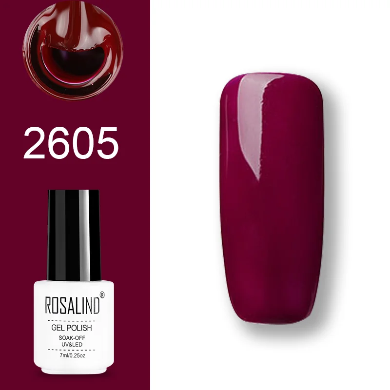 ROSALIND набор гель-лаков UV Vernis полуперманентный праймер верхнее покрытие 7 мл полигель-лак для маникюра - Цвет: GN15-ROSALIND