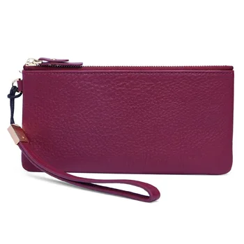 

Genuine Leather Long Zipper Coin Purse Women Mobile Phone Bag Women's Ultra-thin Clutch Bags Woman Handbag Soft Ladies Hand Bags