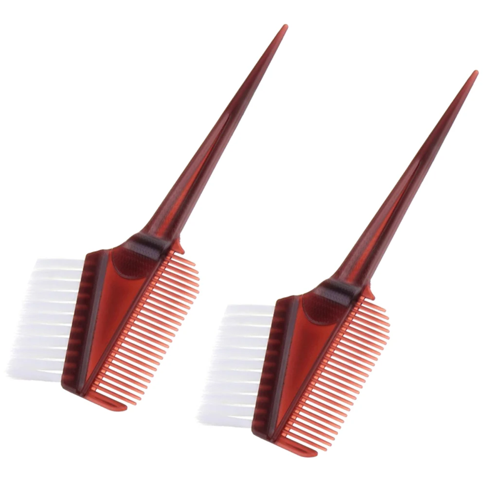 2 Pieces Hair Coloring Brush Comb for Hair Dye,Weaving Comb, Hair Bleach, Salon Tint Brush / Highlighting Hairdressing Tool