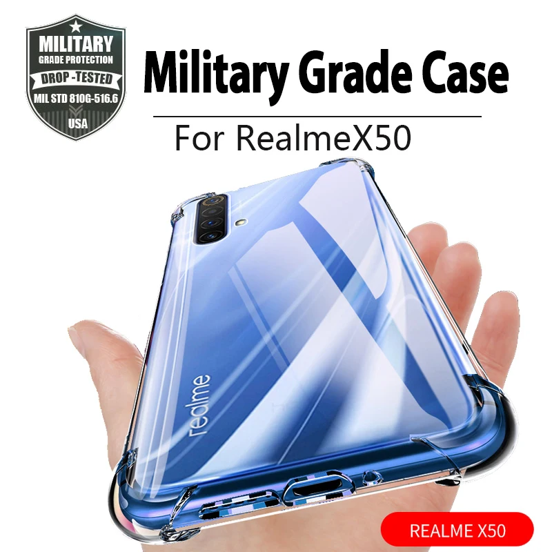 Ударопрочный чехол для OPPO Realme X50 X50M 5G силиконовые чехлы телефонов Pro задняя
