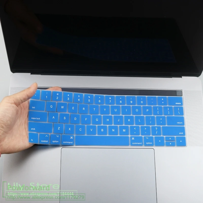 Крышка клавиатуры силиконовые серьги для Macbook Pro 13,3 ''& Pro 15,4'' с сенсорной панелью Версия США A1706 A1707 A1989 A1990
