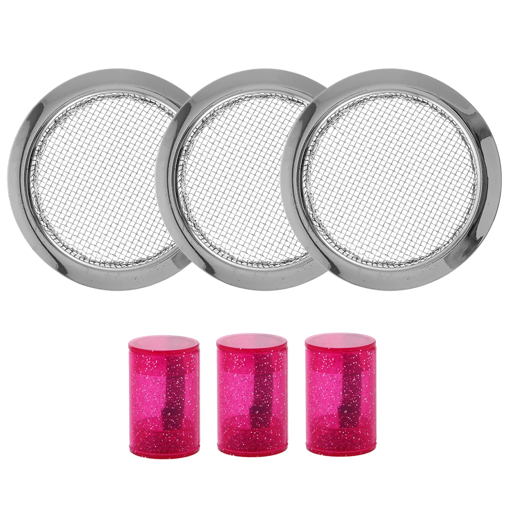 Ukulele Finger Shot Rhythm Sand Shaker Hammer with Guitar Sound Hole Inserts Screen Speaker Grill for Dobro Guitar Accessory