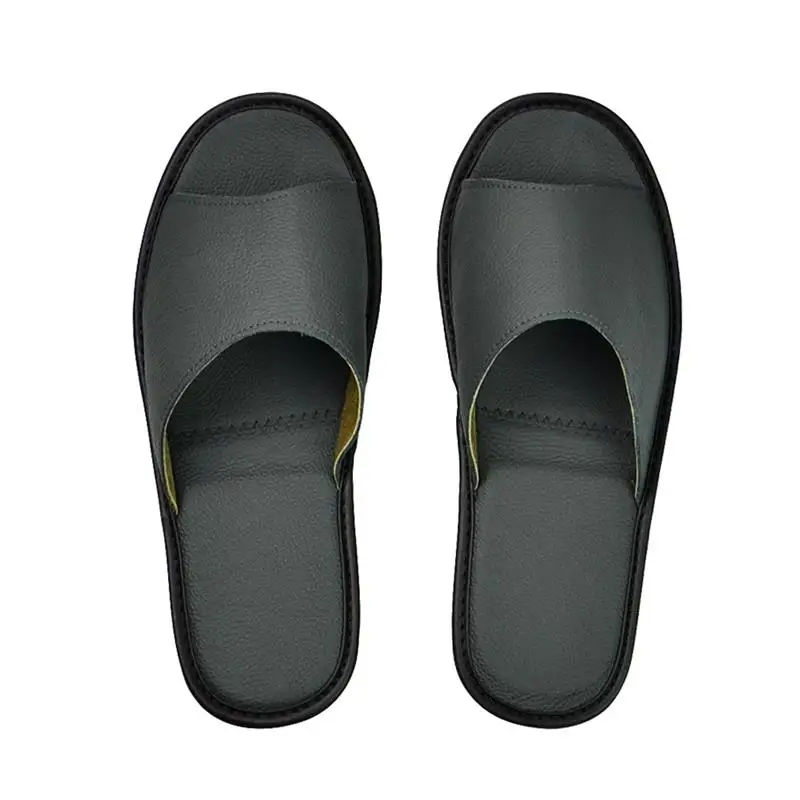 Slippers Couple Genuine-Cow-Leather Single-Shoes Summer Casual Fashion Women Indoor Spring