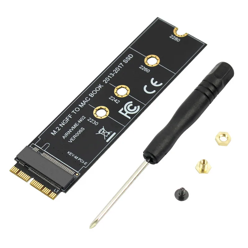 Адаптер M.2 NVME SSD для Mac Book Air Pro Retina 2013-2017 NVME/AHCI Kit A1465 A1466 A1398 A1502macbook |