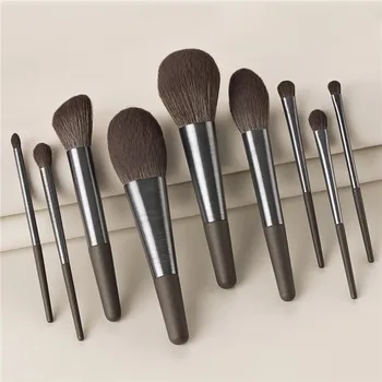 

9pcs/set Makeup Brushes Set For Foundation Blush Eyeshadow Concealer Powder Lip Make Up Cosmetics Brush Makeup Pen T09028
