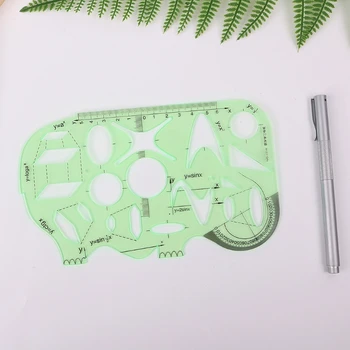 

School Office Students Math Circle Measuring Drawing Template Ruler Stationery