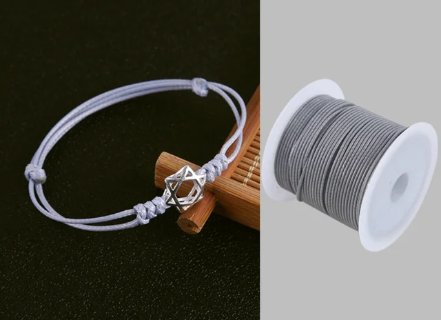 0.5/0.8/1.0/1.5/2.0mm cavo di cotone cerato cavo di filo cerato corda per collana corda per creazione di gioielli per braccialetto Shamballa 5