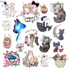 Prajna Cartoon Cat Series Stickers Iron On Transfers Vinyl Heat Transfer Ironing Stickers T-shirt Thermal Patches For Clothing ► Photo 1/6