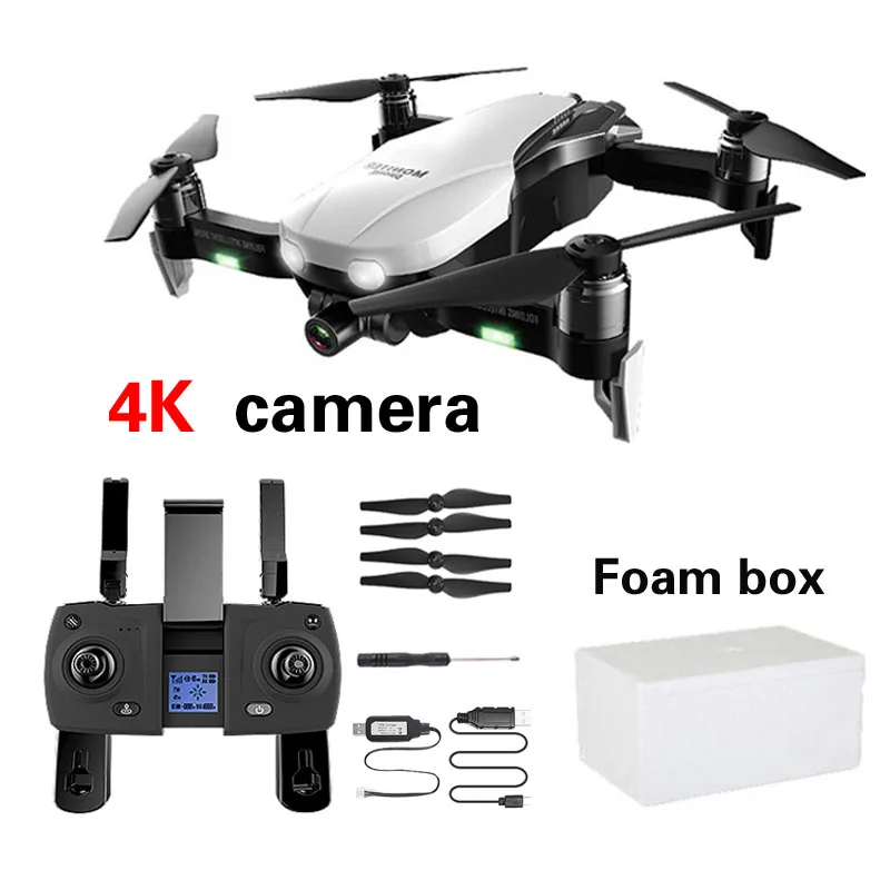 4k drone foam box 4K камера мини дроны Квадрокоптер Профессиональный gps Дрон FPV RC Дрон складной пульт дистанционного управления игрушки подарок - Color: 4k drone foam box