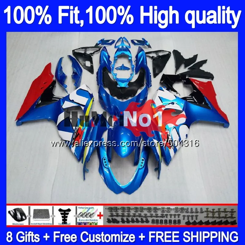 Инъекции для SUZUKI GSXR 750 600 GSXR750 K11 18MC образования легкой пены. 3 GSXR600 2011 2012 2013 для детей 11, 12, 13, 14, 15, фабрика синий обтекатель - Цвет: No. 1