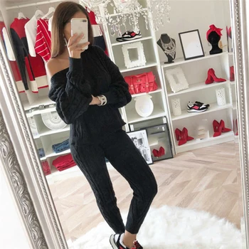 

2019 New Women's Casual Costumes For Women Autumn Female Office Lady Suits Pant Suit Two Piece Set Streetwear