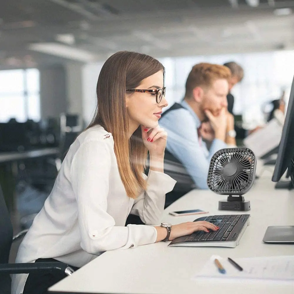 Миниатюрный вентилятор с USB перезаряжаемый Аккумуляторный таймером мощный ветер