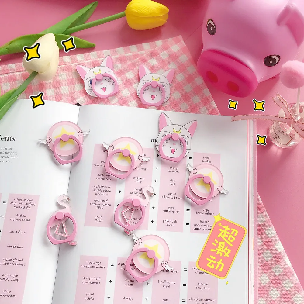 1 шт. Sailor Moon Card Captor Sakura Animals напечатанный рисунок фламинго луна кошка держатель для