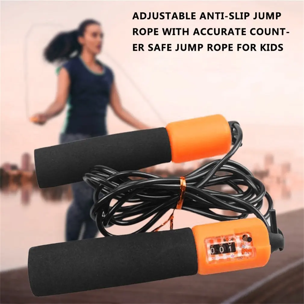 2.8M Crossfit Fitness Equipment Adjustable Sponge Handle Rope Jumping Bodybuilding Exercise Bearing Rope Skipping