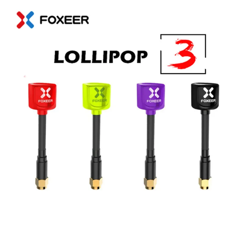 

Foxeer Lollipop 3 Micro Lollipop Omni 5.8G 2.5dBi Antenna RHCP MMCX Right Angle Straight RHCP UFL Super Mini For RC FPV Drone