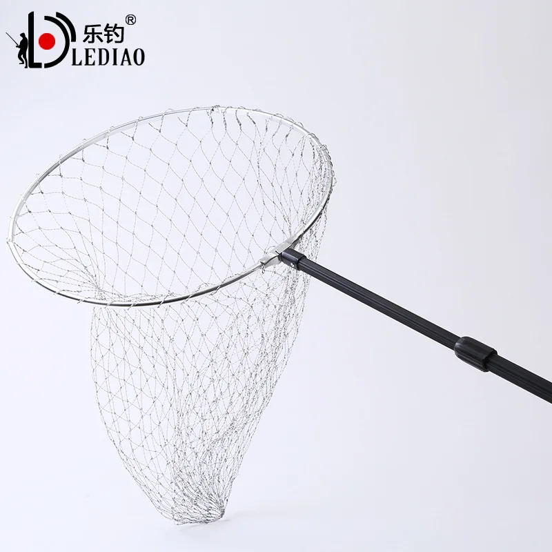

String Bag Dip Net Folding Fish Catching Aluminium Alloy Fishing Dredge Copy Fishnet 3 M 4 M Aluminium Alloy Fishing Gear Suppli