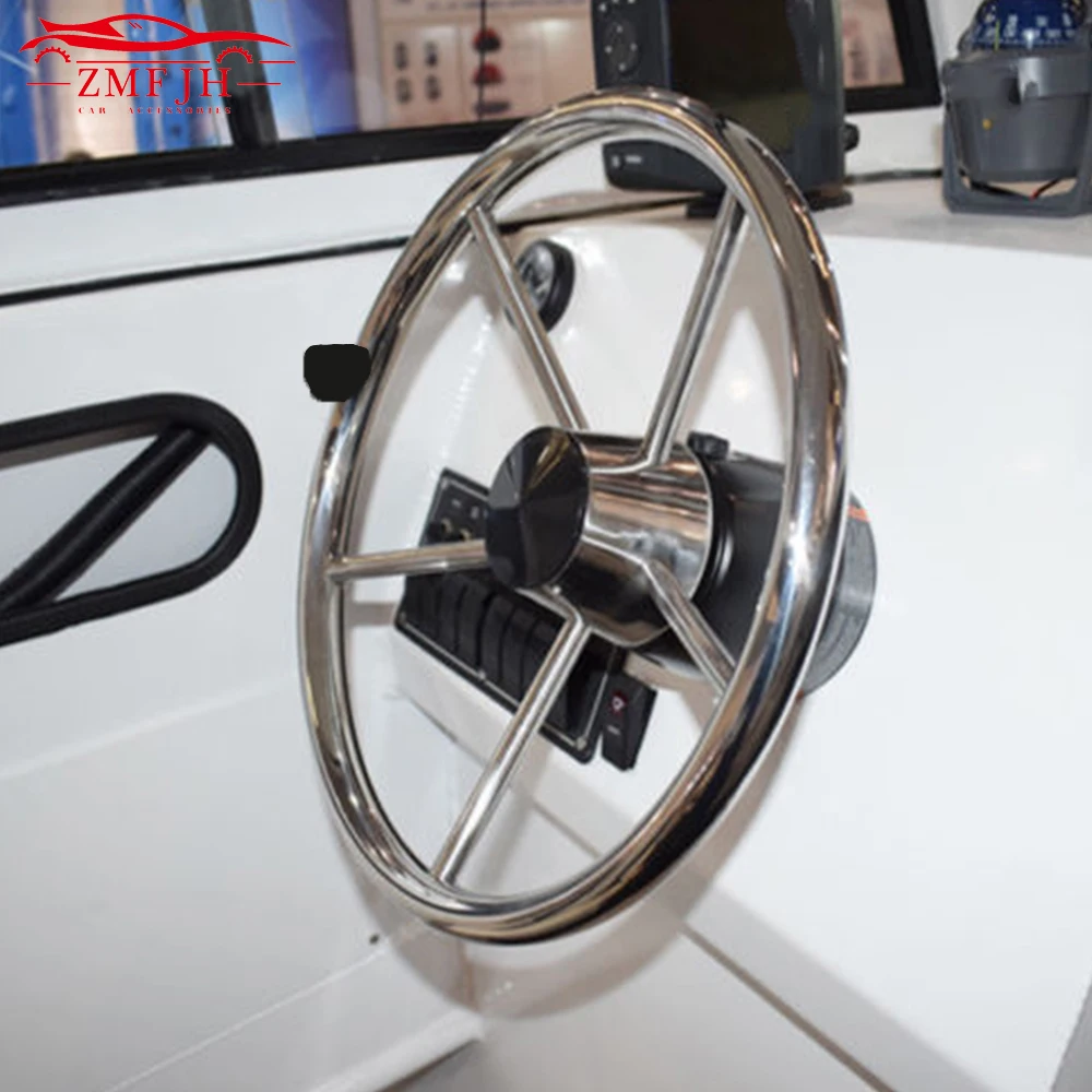 13-1/2'' Boat Stainless Steel Steering Wheel 5 Spoke 25 Degree 343mm yacht steering wheels boat accessories for Marine Yacht 13-1/2'' Boat Stainless Steel Steering Wheel 5 Spoke 25 Degree 343mm yacht steering wheels boat accessories for Marine Yacht