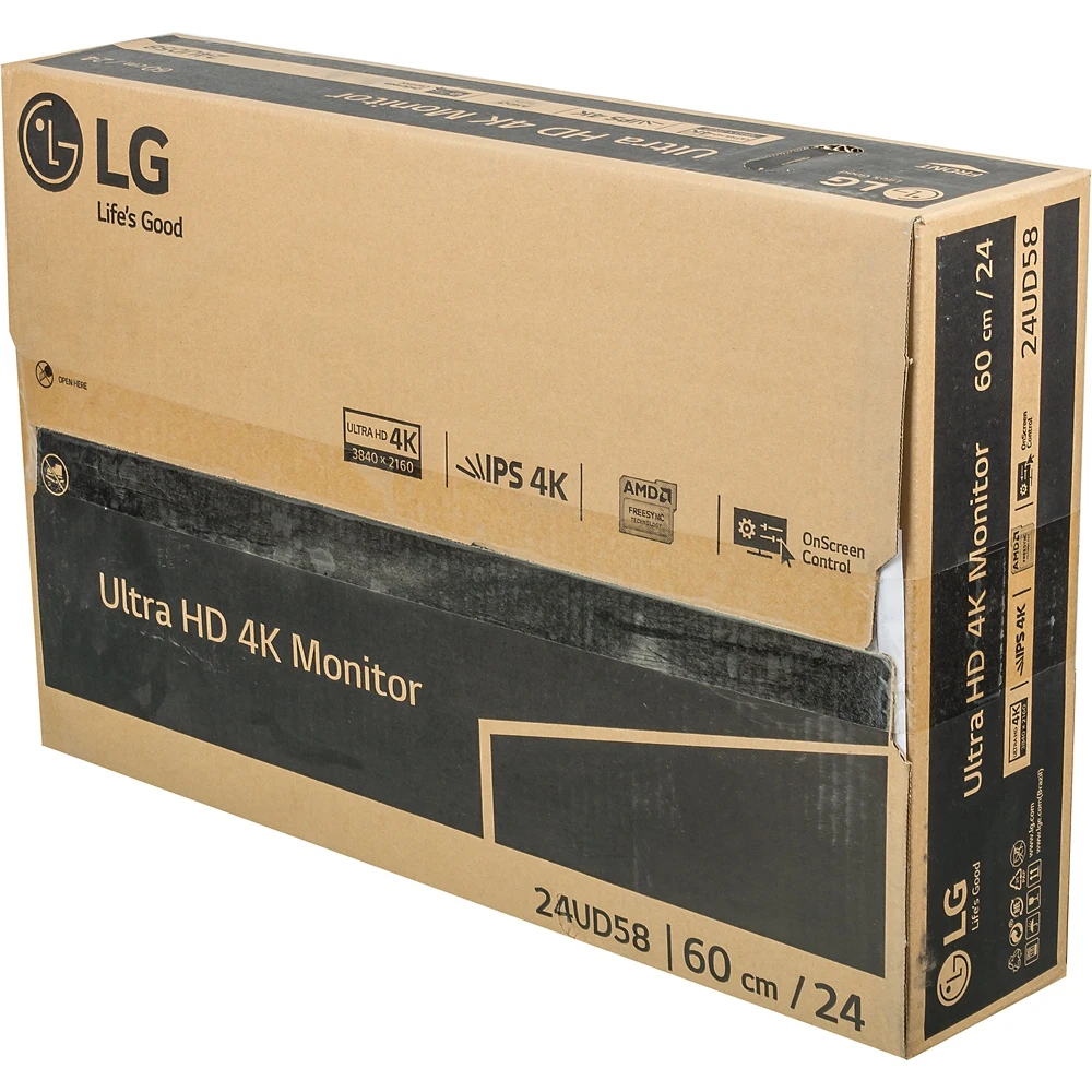 Монитор LG 23.8" 24UD58-B черный IPS LED 16:9 HDMI DisplayPort Mat 250cd