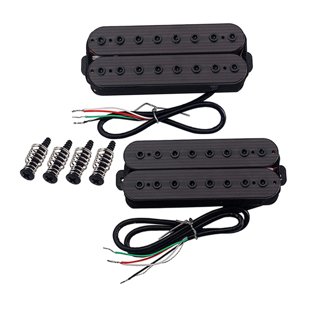 AlnicoV 8 Strings Neck Bridge Pickup  18/20K For Guitar Parts