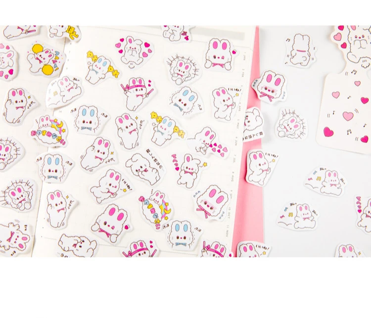 100Pcs/Pack Rabbit stickerFor Kids DIY Diary Scrapbooking Photo Ablums
