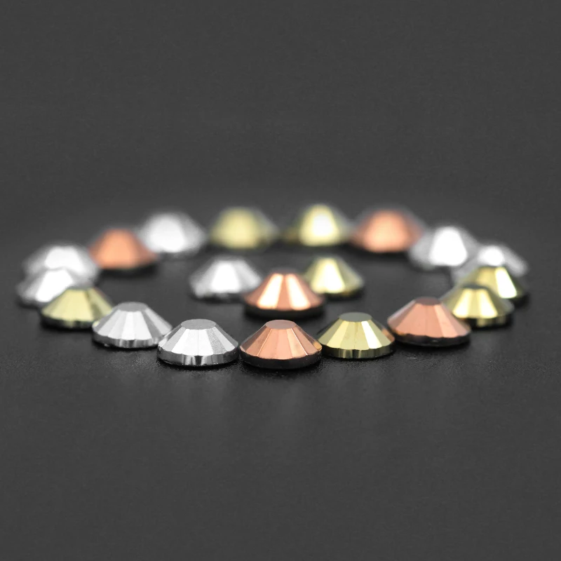 Стразы с серебряными стразами хрустальные стразы плоской задней стороной