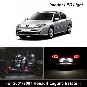 

18pcs For 2001-2007 Renault Laguna Break Sport Tourer Estate II 2 MK2 Error Free LED bulbs Interior Reading map Light Kit