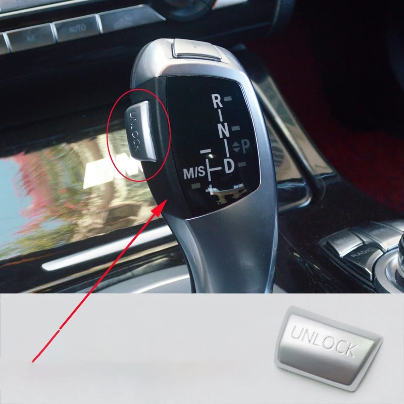 Car Gear Parking Unlock Button Cover Sticker for Bmw 1 2 3 4 5 6 7 X3 X4 X5 X6 Series