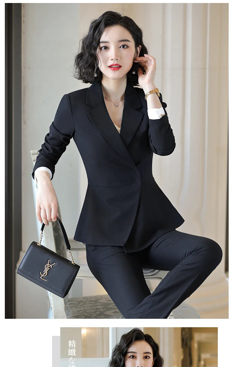 Women Clothes Autumn and Winter Solid Color New Professional Wear Formal Slim Interview Suit Female Suit Overalls Women Suit