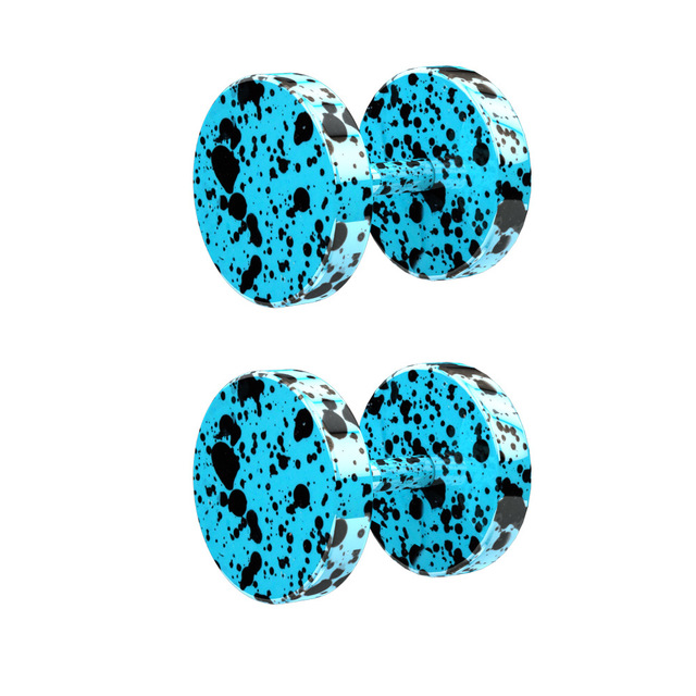 Plugs Faux Gauges Earrings for Men Women Stainless Steel Studs Circle Flat Back Cheater Tunnels Dumbbell Punk Ear Piercing