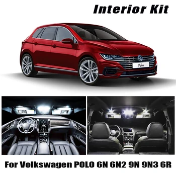 

12pcs Canbus Car LED Lights Bulb for Volkswagen POLO 6N 6N2 9N 9N3 6R 95+ Error Free LED Interior Lighting Map Dome Light