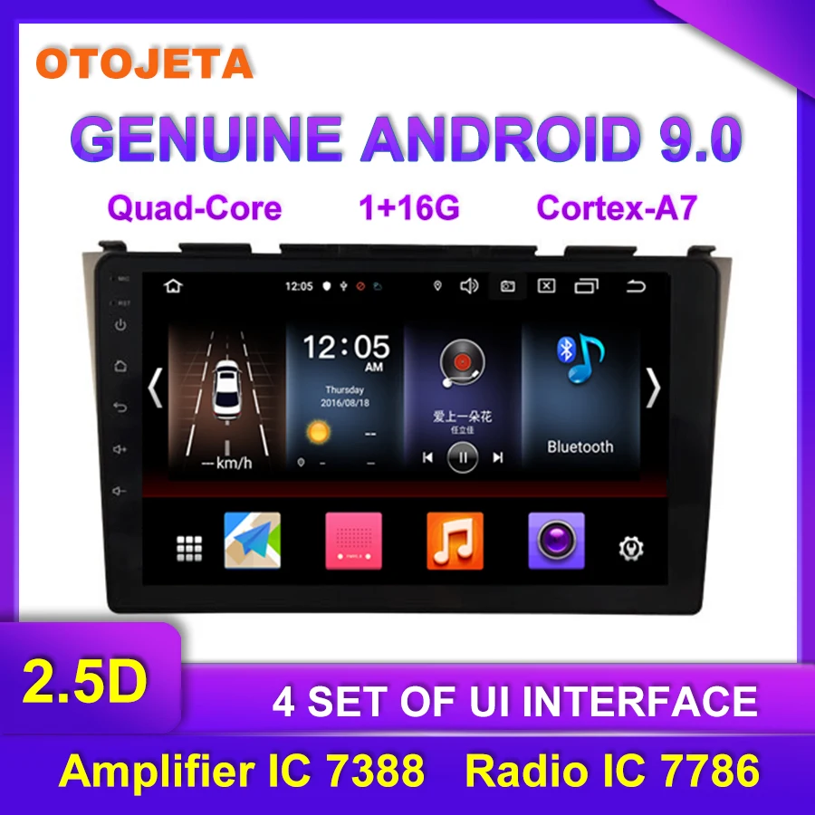 

Factory direct sale OTOJETA Android 9.0 Car Multimedia Radio For 2006-2011 Honda CRV GPS USB bluetooth Navigation tape recorder