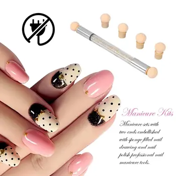 

Nail Art Set Dual-ended Dotting Sponge Blooming Nail Pen Drawing And Dotting Nail Polish Manicure Tool Cat Eye Magnet Pen