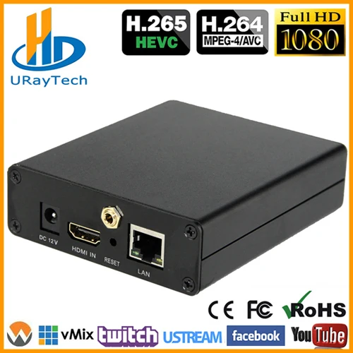 LAN Port HEVC H.265 H.264 HDMI IP Видео Передатчик Датчик живого потока RTMP RTMPS широковещательный кодер с HLS RTSP UDP мультикаст ONVIF - Цвет: LAN Port