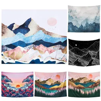 

145x130/200x145cm Wall Hanging Yoga House Decor Polyester Traveling Camping Oil painting pattern Tapestry Yoga Pad Mat Sleeping